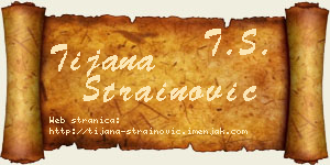 Tijana Strainović vizit kartica